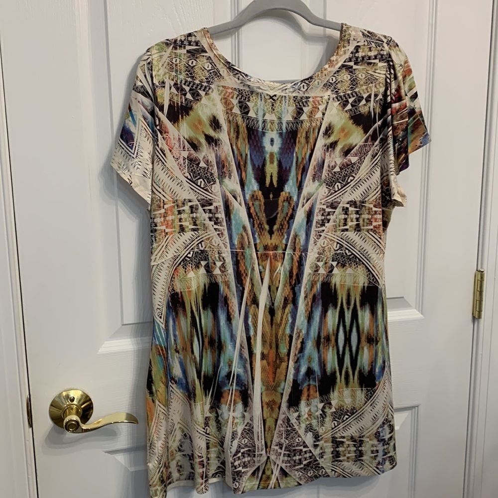 Apt 9 Colorful Boho Stretch Knit Embellished Top … - image 6